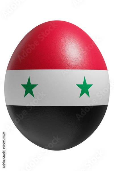 Obraz Rendered easter egg with a flag of Syria on the surface.