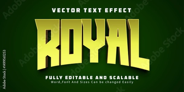 Fototapeta Royal gold text effect editable luxury and elegant text style