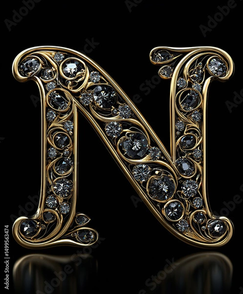 Fototapeta luxury, elegant, gold, silver, gemstone, diamond, ruby, sapphire, emerald, pearl, opal, amethyst, topaz, crystal, precious, ornate, decorative, filigree, vintage, antique, classic, timeless, sophistic