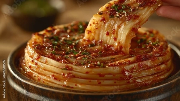 Obraz Spicy, layered noodles