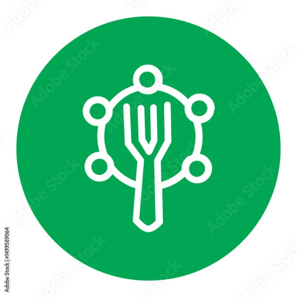 Obraz Nutrion and Diet logo green