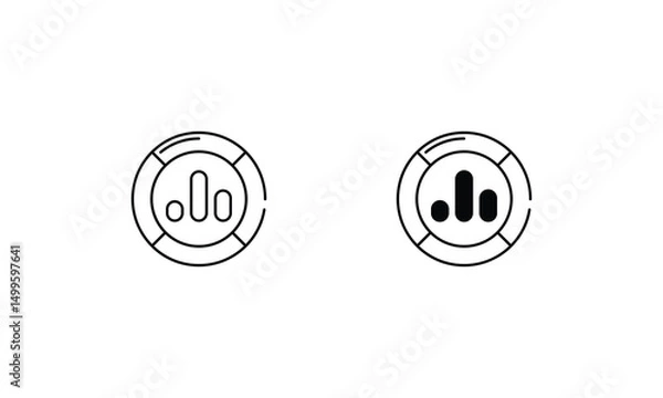 Fototapeta Data Analytics icons set vector stock illustration