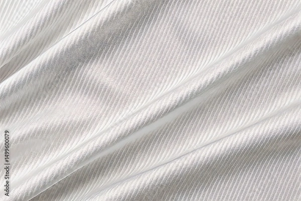 Fototapeta Elegant Draped Silver Fabric Texture Background High Resolution Image