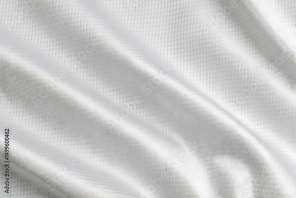 Fototapeta Close Up of Draped Light Gray Textured Fabric with Subtle Weave