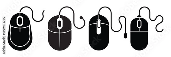 Fototapeta Computer mouse icons set technology vector design