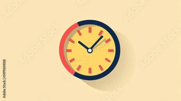 Obraz Time Management: A Modern Minimalist Clock Design