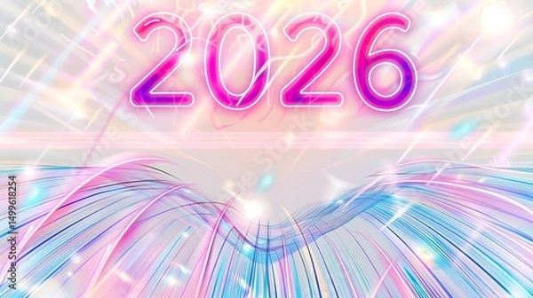 Fototapeta Modern 2026 New Year Template with Festive Lights and Text

Golden 2026 New Year Celebration Background with Glowing Text

Dark Blue Sparkling Happy New Year 2026 Banner Background