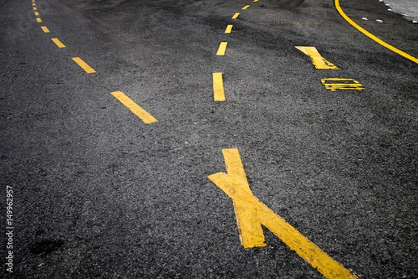 Fototapeta  background texture line on asphalt road