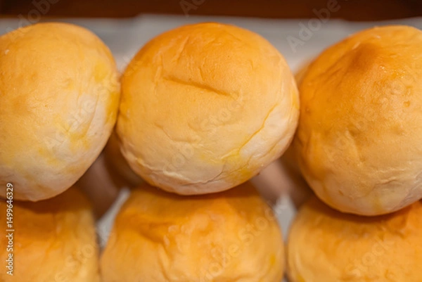 Obraz Assortment of freshly baked breads, beautifully arranged and ready to enjoy.
