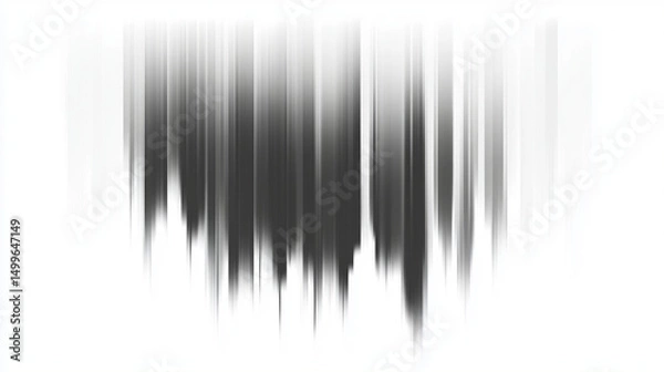 Obraz An abstract blurred image in black and white with flowing textures.
