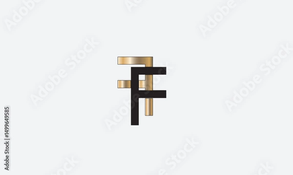 Fototapeta FF, FF , F ,  Abstract Letters Logo Monogram	