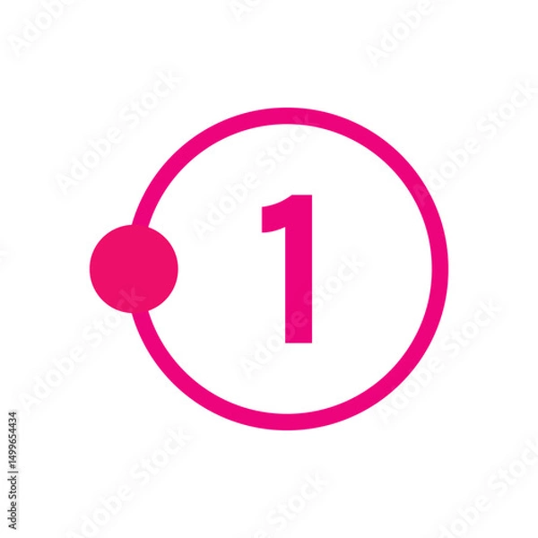 Obraz Number icon vector illustration. Infographic number icon vector. number icon vector
