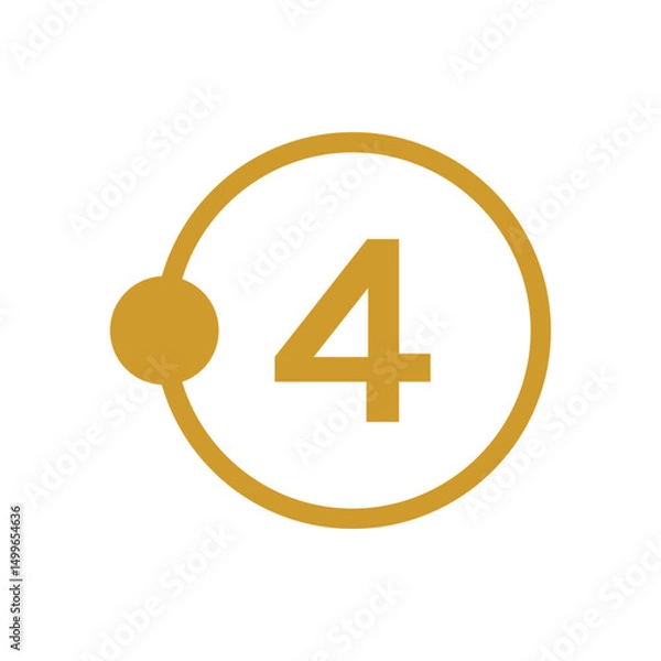 Obraz Number icon vector illustration. Infographic number icon vector. number icon vector