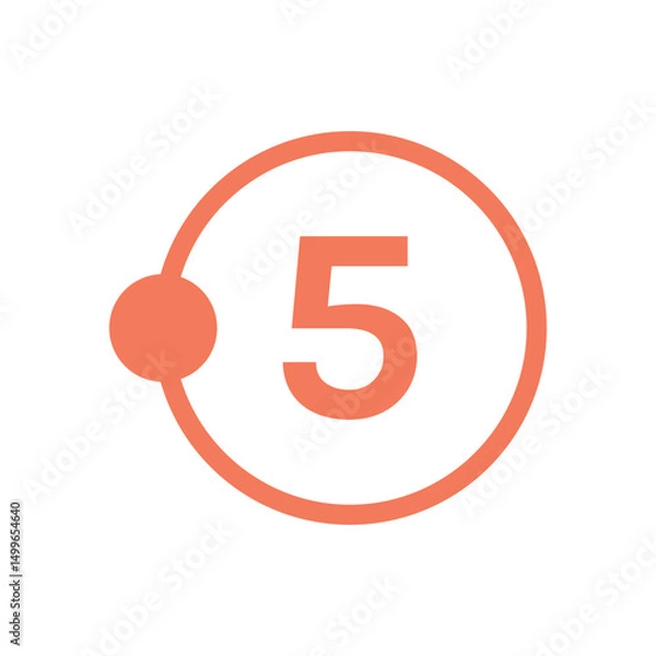 Obraz Number icon vector illustration. Infographic number icon vector. number icon vector