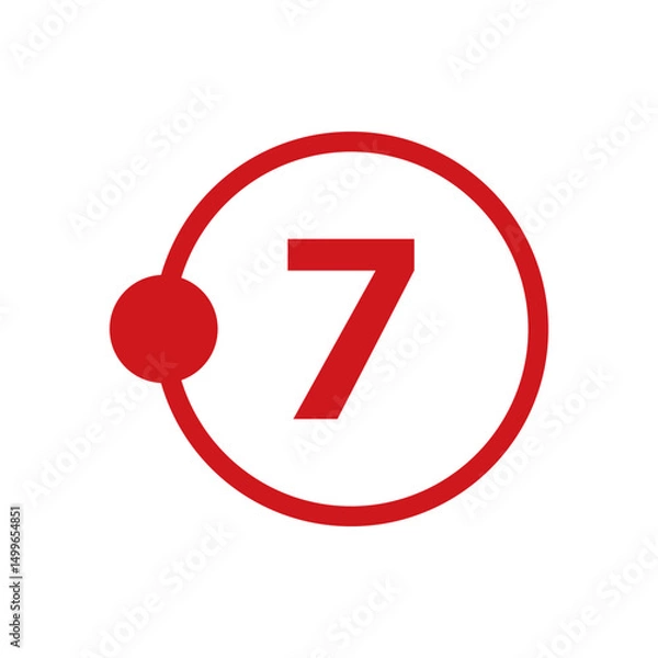 Obraz Number icon vector illustration. Infographic number icon vector. number icon vector