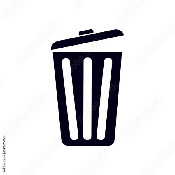 Fototapeta Trash can icon. Delete, Move to Trash, clear the disk space. Vector illustration.