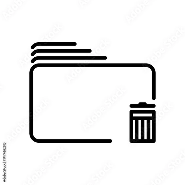 Obraz document delete icon, file or document remove in transparent background