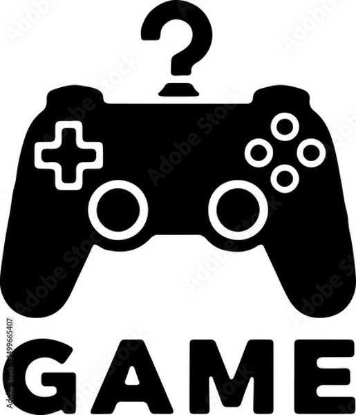 Obraz Gaming Controller on Hanger Logo" vector