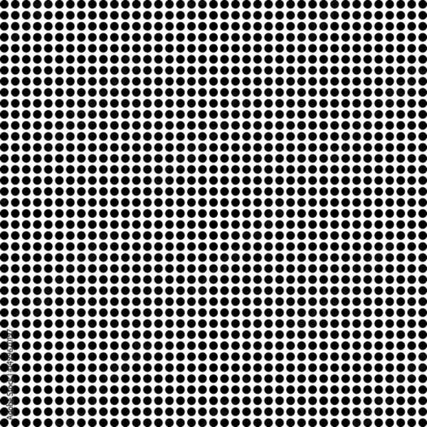 Fototapeta Seamless black halftone dots pattern on white background.