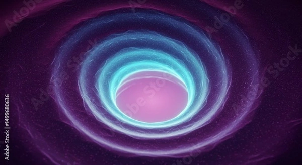Fototapeta Abstract Cosmic Vortex Swirling Nebula Galactic Spiral Energy Tunnel
