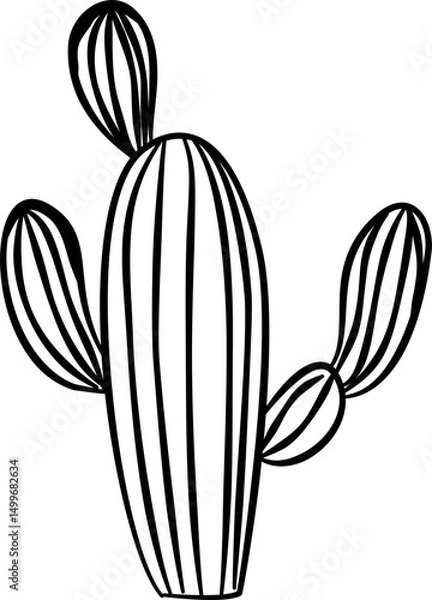 Fototapeta Cactus Doodle15