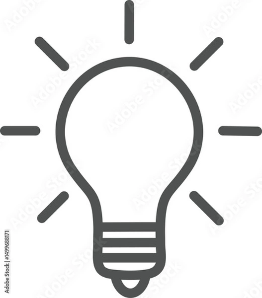 Fototapeta light bulb icon. editable stroke
