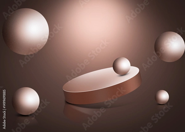 Obraz a beautiful empty product showcase texture background with 3d elements