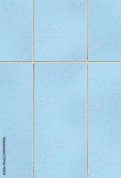 Fototapeta Light blue patterned wall tiles.