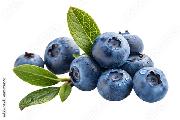 Obraz blueberries with leaves