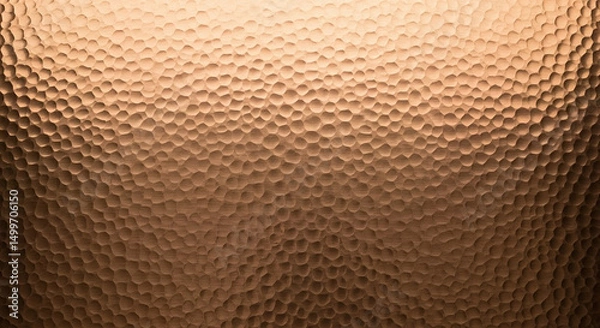 Obraz Hammered copper metal surface texture background with warm light