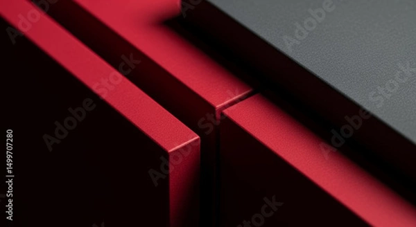 Obraz Abstract geometric red black shapes modern minimalist design