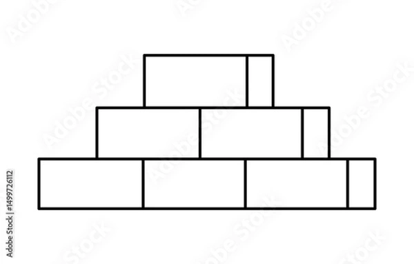 Obraz Hand drawn cute outline illustration of brick wall. Flat vector building industry line art doodle. Construction work sticker. Support service icon. Settings fix problem. Repair process. Isolated.