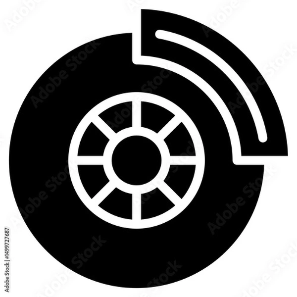 Obraz Brake Disc vector icon