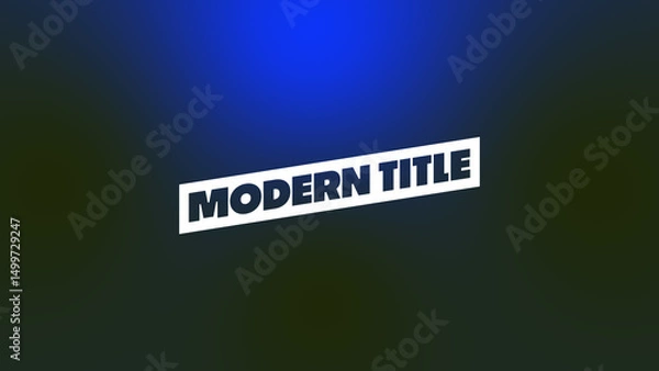 Obraz Modern Title