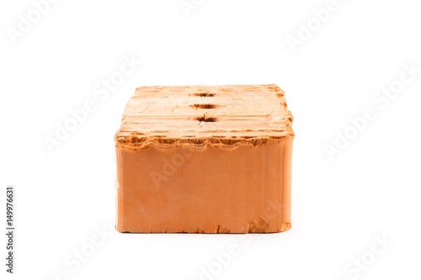 Fototapeta Old red brick isolated