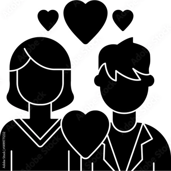 Obraz Romantic Couple Relationship Partners Icon