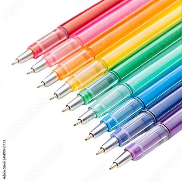 Obraz colored pens on white