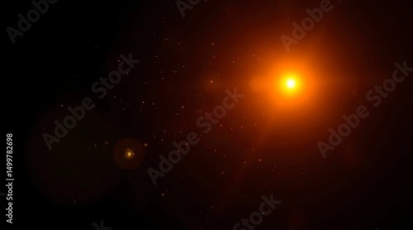 Obraz Orange Light Burst in Space