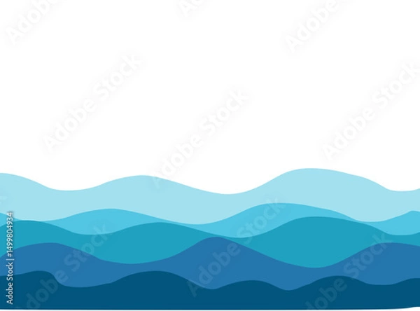 Fototapeta sea wave background Ocean wave isolated on transparent background