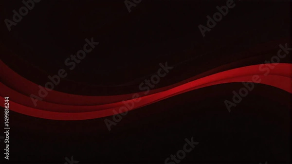 Fototapeta abstract red background with waves