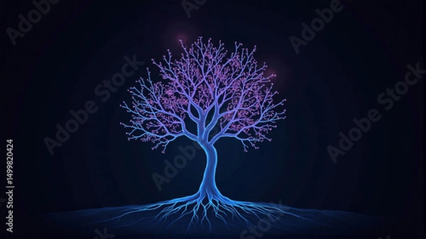 Fototapeta tree in the night