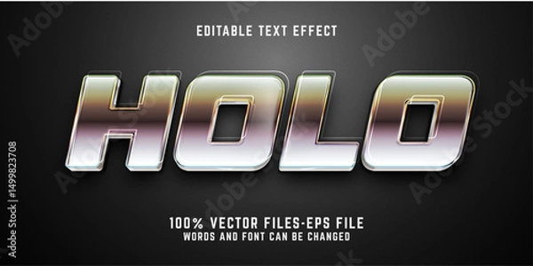 Obraz Holo text effect editable future and hologram text style