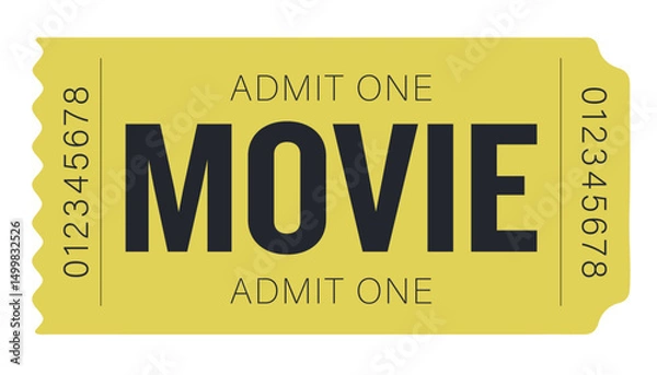 Fototapeta Admit one ticket, Move Ticket