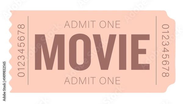 Fototapeta Admit one ticket, Move Ticket	