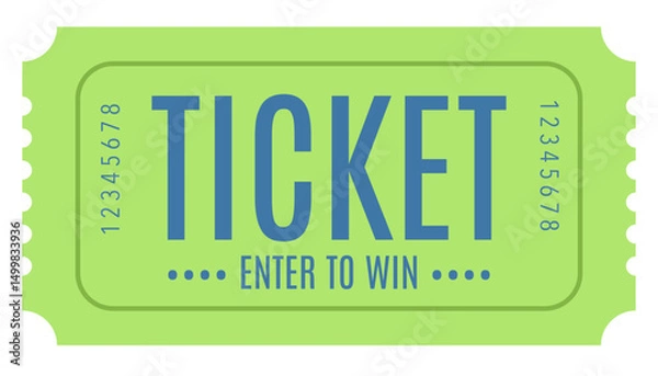 Fototapeta Admit one ticket, Ticket	