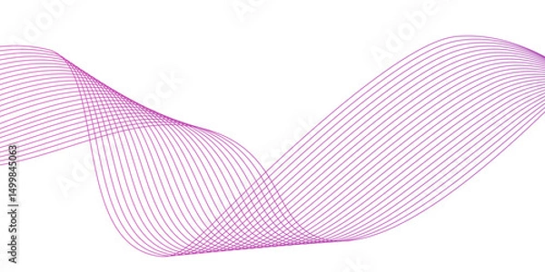 Fototapeta Abstract wave line for banner wallpaper background with wave design.