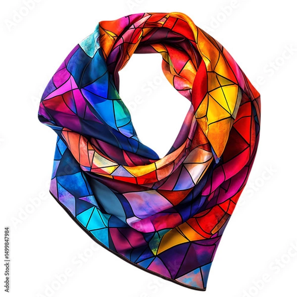 Fototapeta Contemporary Cooling Wrap with a Vibrant Abstract D Isolated on Transparent Background
