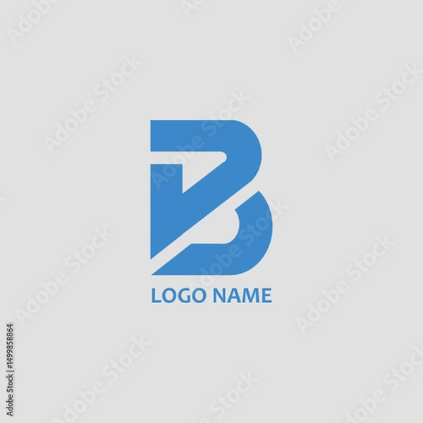 Fototapeta Modern Letter B Logo Design with Gradient Background
