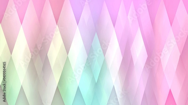 Fototapeta Pastel diamond pattern background  Soft, colorful geometric design