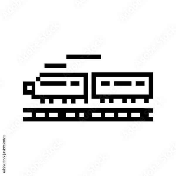 Fototapeta pixel train